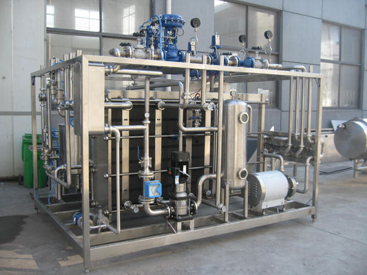 Máy tiệt trùng Pasteur 1000L có PLC cho dây chuyền chế biến sữa / sữa chua / nước ép trái cây SUS304/316