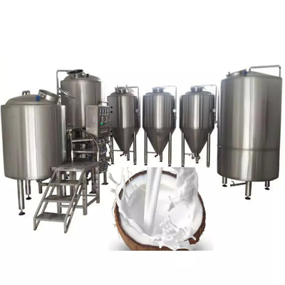 Nhà máy sản xuất dừa chất lượng cao hoàn thành dây chuyền chế biến sữa dừa Máy dừa mới với PLC SUS304/316