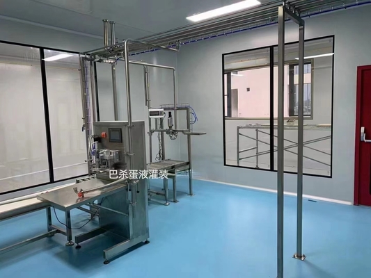 Nhà máy chế biến trứng lỏng với máy bơm và tách Pasteurizer