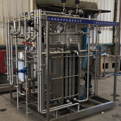 Máy Pasteurizer tùy chỉnh 0.5-20T / H cho dòng chế biến nước cam / táo / dừa với PLC SUS304 / 316