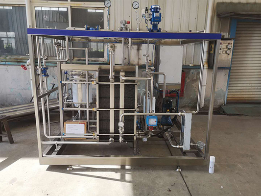 Máy Pasteurizer tùy chỉnh 0.5-20T / H cho dòng chế biến nước cam / táo / dừa với PLC SUS304 / 316