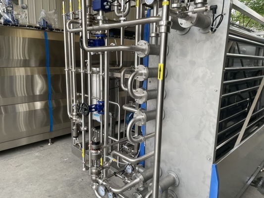 Hiệu quả và dễ vận hành UHT Sterilizer cho dòng chế biến nước trái cây / bia tùy chỉnh 500-20000L / H Thiết bị khử trùng ống SUS304/316