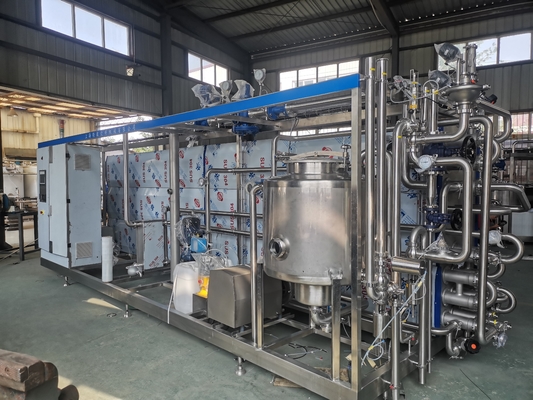 Công nghệ tiên tiến Máy khử trùng UHT tùy chỉnh 0.5-20T / H cho dây chuyền chế biến nước cam / táo / xoài UHT mới với PLC