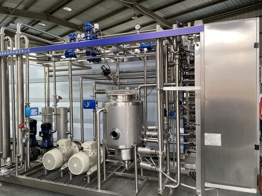 Máy khử trùng hoàn toàn tự động tùy chỉnh 500-2000l / H Uht cho đường chế biến sữa / nước trái cây / nước sốt Sus304/316