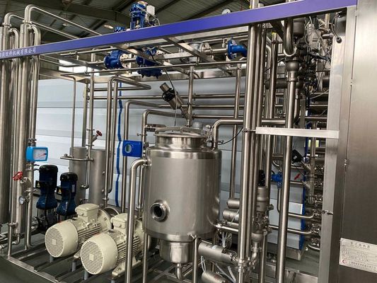 Máy tiệt trùng sữa UHT hình ống 1000L Chất liệu SUS304