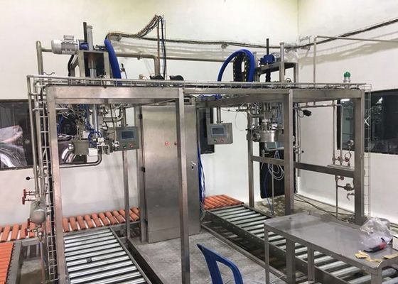 SUS304 / 316 Máy lấp aseptic đầu đơn hoặc hai đầu cho 1-220L túi aseptic dầu / sữa chua / nước sốt với PLC