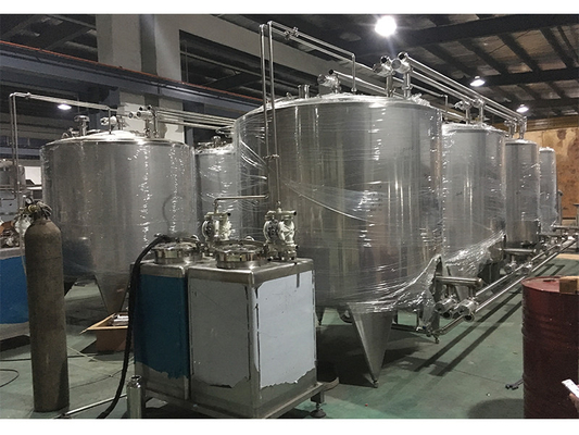 Hệ thống CIP được tùy chỉnh chất lượng cao cho dây chuyền chế biến trái cây Máy làm sạch tại chỗ SUS304/316 Với PLC