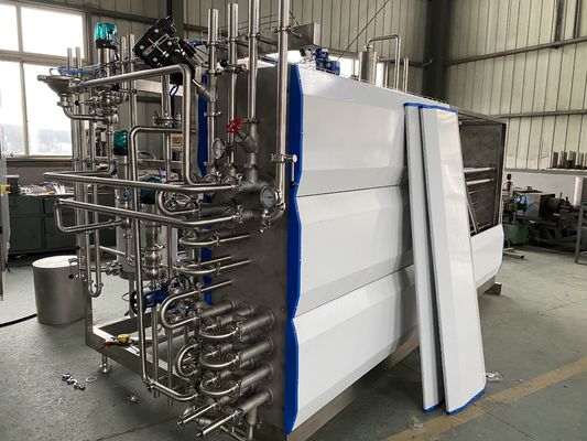 Máy khử trùng 1000L UHT Cung cấp xử lý nhiệt độ cực cao và aseptic Các sản phẩm thực phẩm lỏng khác nhau SUS304